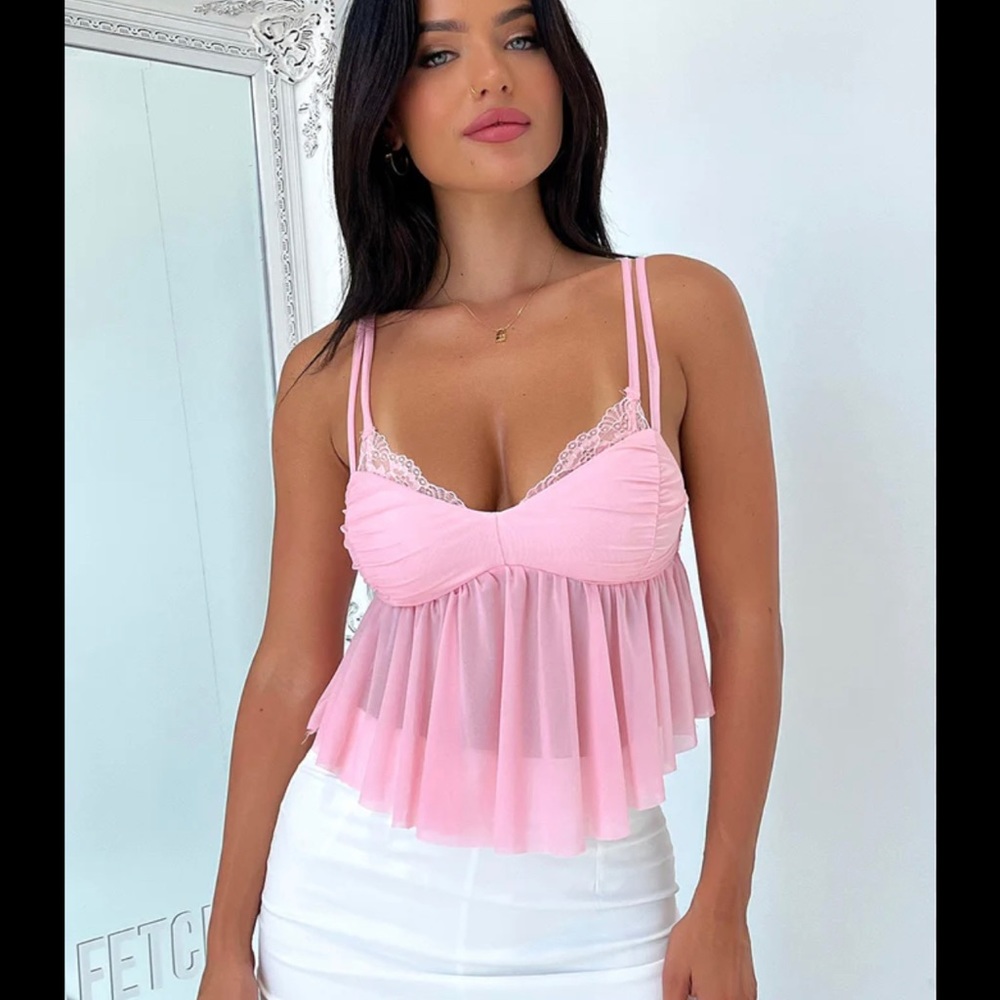 NWT Thatssofetch pink top